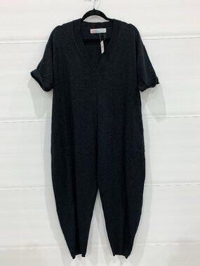 Free People Beach Dark Gray Knit Jumpsuit Romper NWT Size XS